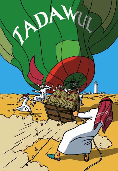 Marco Schaaf Illustrarton Article on Saudi Stockmarket.